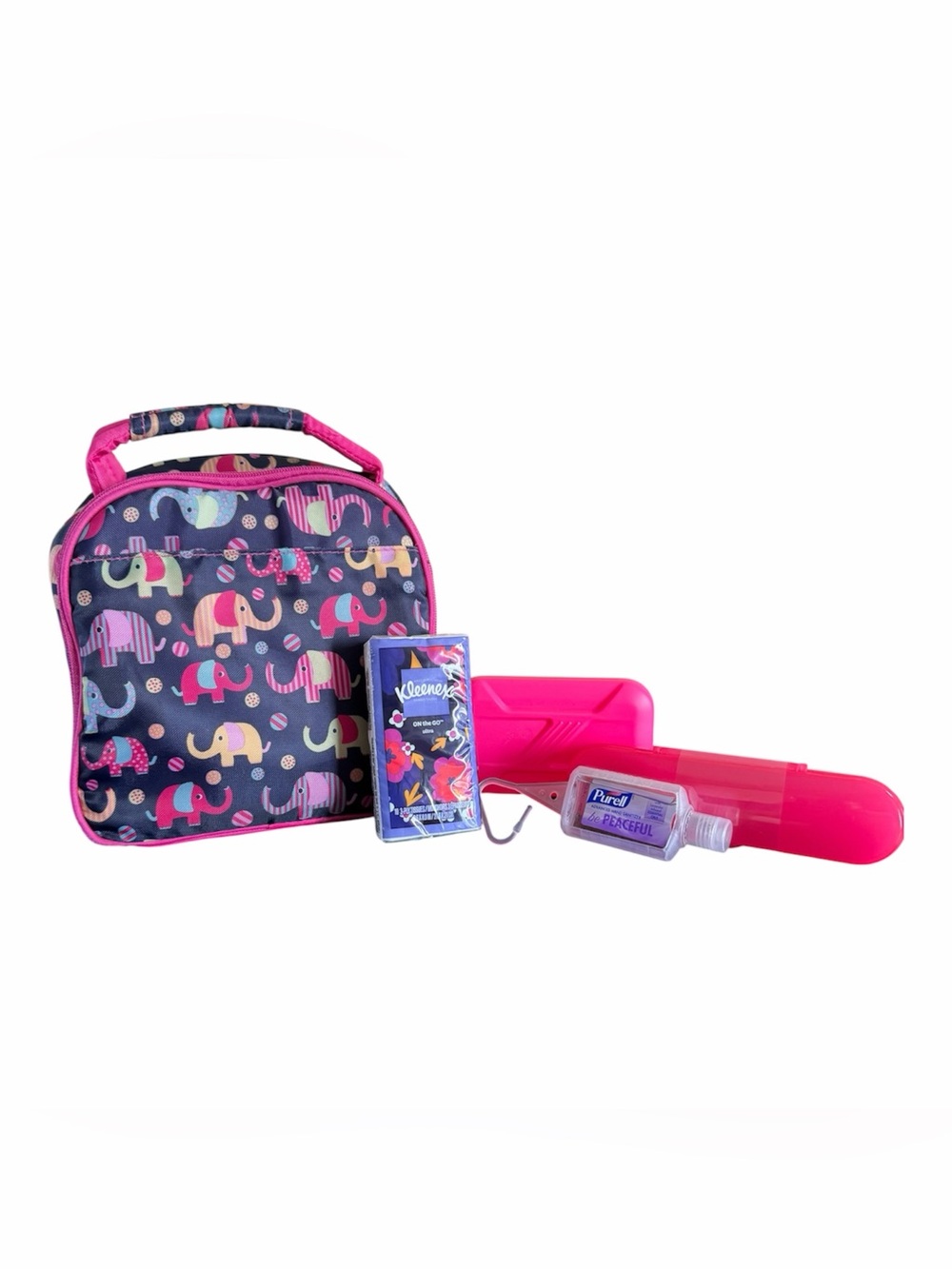 Fit & Fresh Luna Insulated Lunch Bag W/ Elephants Design And Accessories